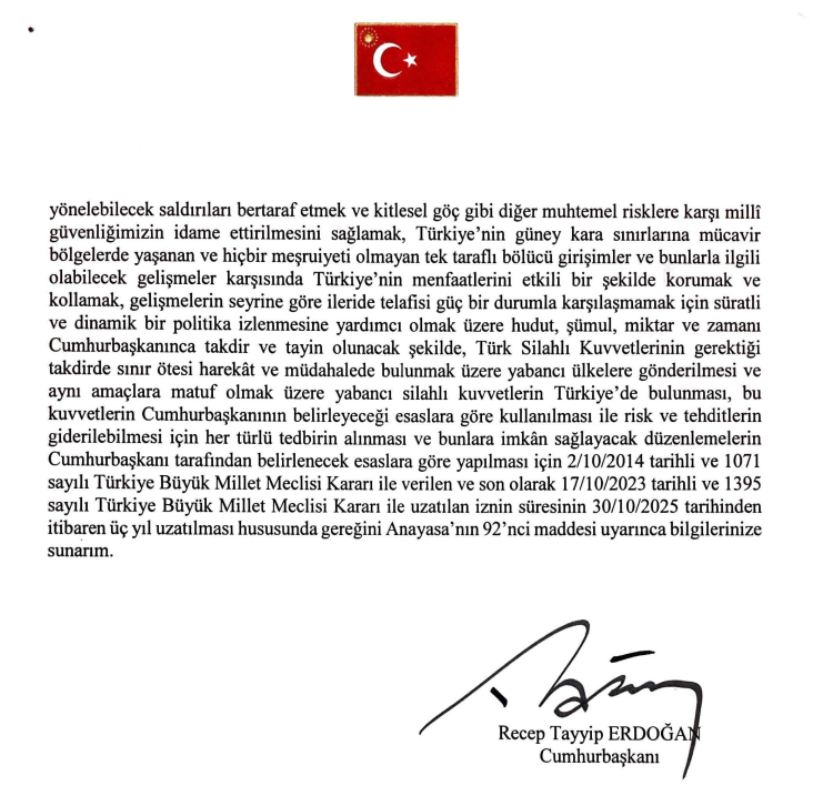 TBMM, Irak ve Suriye Tezkeresini 3 Yıl Uzattı